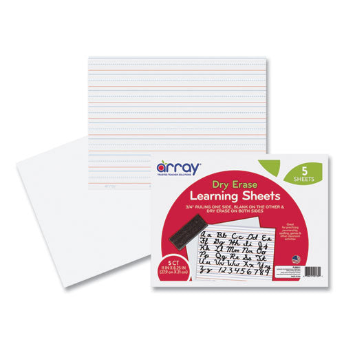 Image of Pacon® PLB8511 GoWrite! Dry Erase Learning Boards, 8.25" x 11", White Surface, 5/Pack