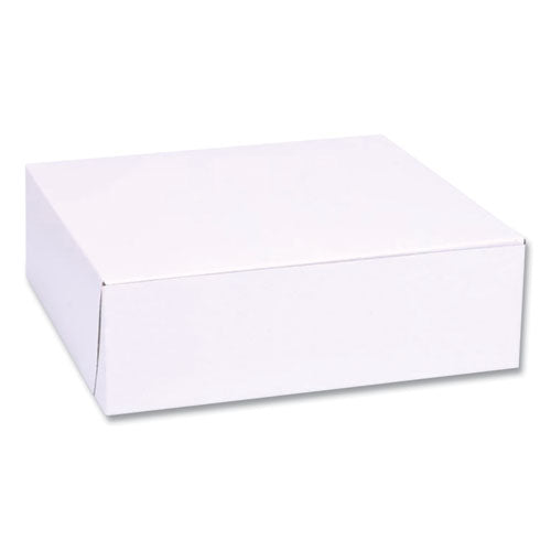 Image of SCT® 1533 White One-Piece Non-Window Bakery Boxes, Standard, 8 x 2.5 x 8, White, Paper, 250/Bundle