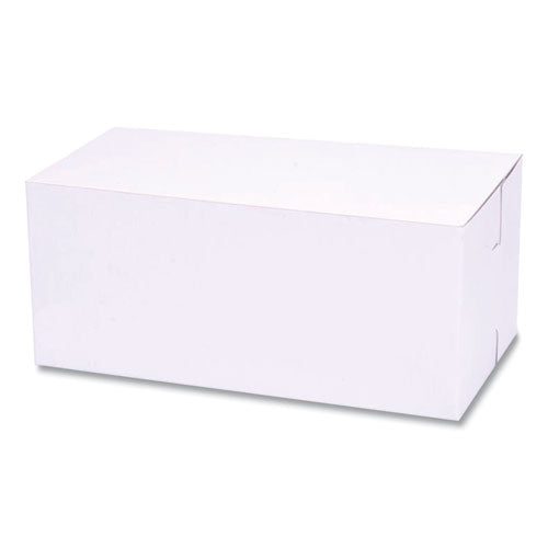 Image of SCT® 1549 White One-Piece Non-Window Bakery Boxes, Standard, 9 x 5 x 4, White, Paper, 250/Bundle