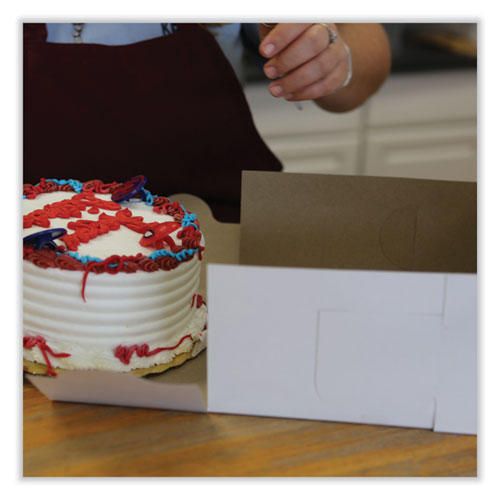 Image of SCT® 1505 White One-Piece Non-Window Bakery Boxes, Standard, 3 x 6 x 6, White, Paper, 250/Carton