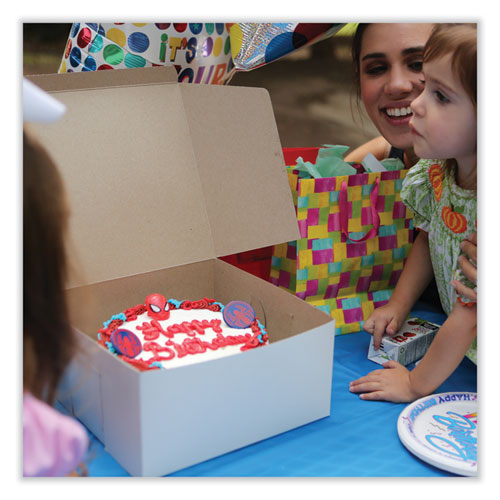 Image of SCT® 1573 White One-Piece Non-Window Bakery Boxes, Standard, 10 x 10 x 4, White, Paper, 100/Bundle