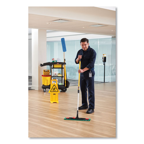 Image of Rubbermaid® Commercial 2132427 Adaptable Flat Mop Pads, Microfiber, 19.5 X 5.5, Blue