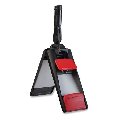Image of Rubbermaid® Commercial 2132428 Adaptable Flat Mop Frame, 18.25 x 4, Plastic, Black/Gray/Red