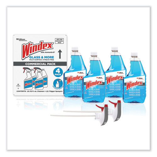 Image of Windex® 327171 Original Glass Cleaner, Fresh Scent, 32 Oz Spray Bottle, 4/carton