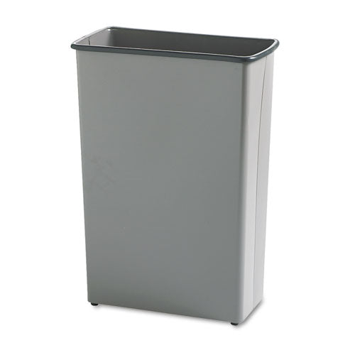 Image of Safco® 9618CH Square and Rectangular Wastebasket, 88 qt, Steel, Charcoal
