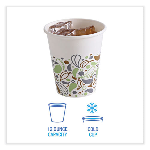 Image of BoardwalkÂ® Deerfield Printed Paper Cold Cups, 12 oz, 50/Sleeve, 20 Sleeves/Carton