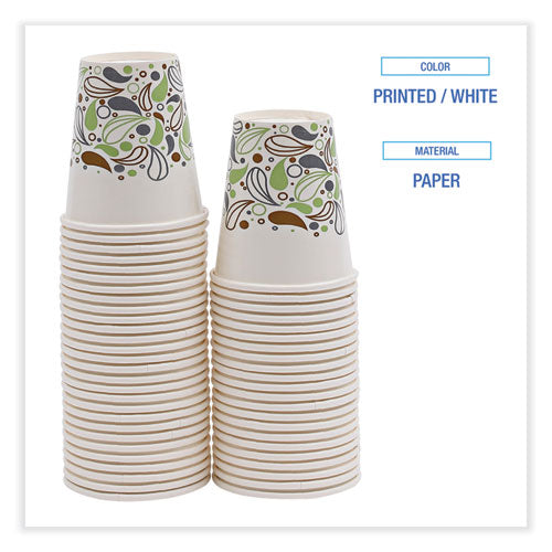 Image of BoardwalkÂ® Deerfield Printed Paper Cold Cups, 12 oz, 50/Sleeve, 20 Sleeves/Carton