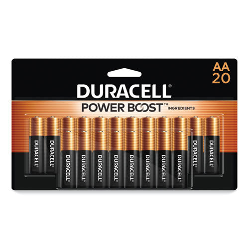 Image of Duracell® MN1500B20Z Power Boost CopperTop Alkaline AA Batteries, 20/Pack