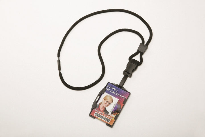 Image of SKILCRAFT® Dual Sided ID Holders, 36" Lanyard, Black