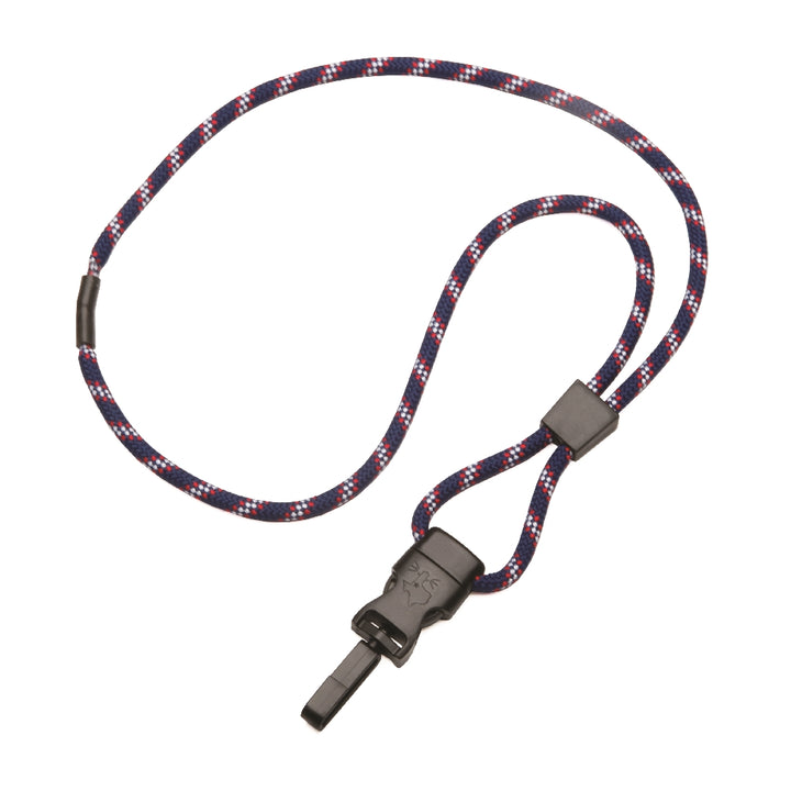 Image of SKILCRAFT® Neck Lanyard, 1/4" Round Cord, Swivel Hook, Patriotic, 1 Dozen