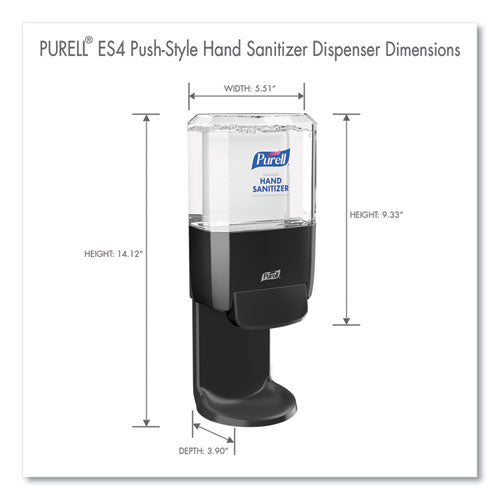 Image of PURELL® 5024-01 Push-Style Hand Sanitizer Dispenser, 1,200 Ml, 5.25 X 8.56 X 12.13, Graphite
