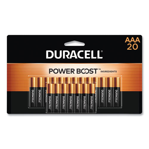 Image of Duracell® MN2400B20Z Power Boost CopperTop Alkaline AAA Batteries, 20/Pack