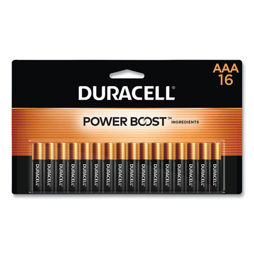 Image of Duracell® MN2400B16Z Power Boost CopperTop Alkaline AAA Batteries, 16/Pack