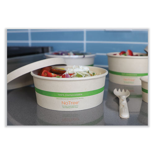Image of World Centric® No Tree Wide Paper Bowls, 32 oz, 5.9" Diameter x 3.1" h, Natural, Sugarcane, 300/Carton