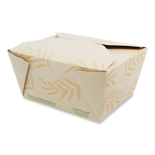 Image of World CentricÂ® No Tree Folded Takeout Containers, 26 oz, 4.2 x 5.2 x 2.5, Natural, Sugarcane, 450/Carton