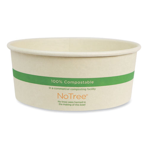 Image of World CentricÂ® No Tree Wide Paper Bowls, 24 oz, 5.9" Diameter x 2.4" h, Natural, Sugarcane, 300/Carton