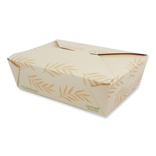 Image of World Centric® TO-NT-3 No Tree Folded Takeout Containers, 65 oz, 6.25 x 8.7 x 2.5, Natural, Sugarcane, 200/Carton
