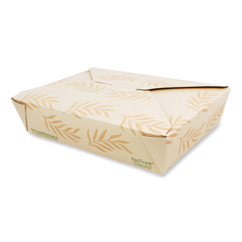 Image of World Centric® No Tree Folded Takeout Containers, 50 oz, 6.2 x 8.5 x 1.85, Natural, Sugarcane, 200/Carton