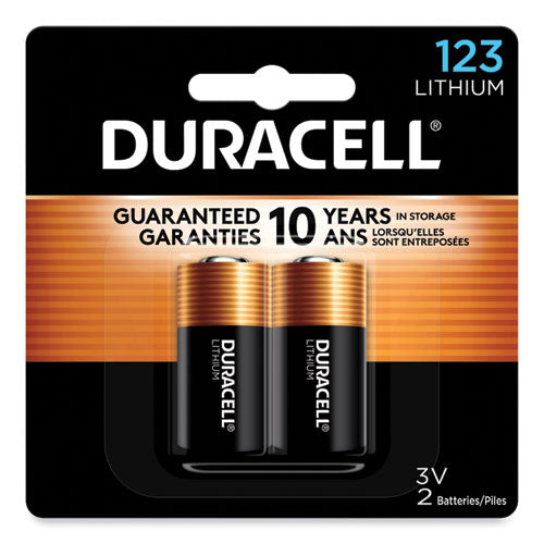 Image of Duracell® DL123AB2PK Specialty High-Power Lithium Battery, 123, 3 V, 2/pack
