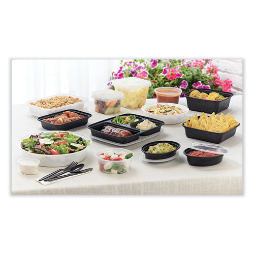 Image of Pactiv Evergreen NC729 Newspring VERSAtainer Microwavable Containers, Round, 32 oz, 7 x 7 x 2.8, White/Clear, Plastic, 150/Carton