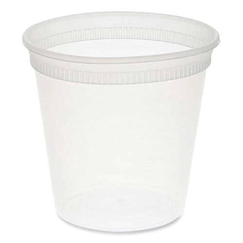 Image of Pactiv Evergreen YL5024 Newspring DELItainer Microwavable Container, 24 oz, 4.7 x 4.7 x 4.4, Clear, Plastic, 480/Carton