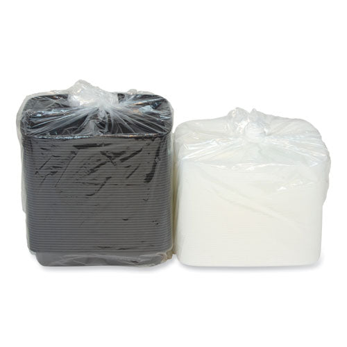 Image of Pactiv Evergreen NC333B Newspring DELItainer Microwavable Container, 32 oz, 7.57 x 9.9 x 2.1, Black/Clear, Plastic, 150/Carton