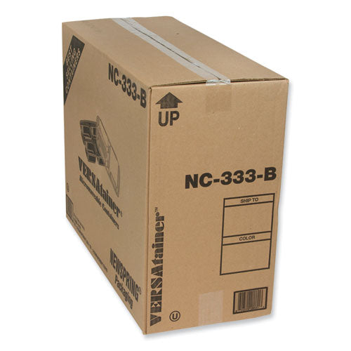 Image of Pactiv Evergreen NC333B Newspring DELItainer Microwavable Container, 32 oz, 7.57 x 9.9 x 2.1, Black/Clear, Plastic, 150/Carton