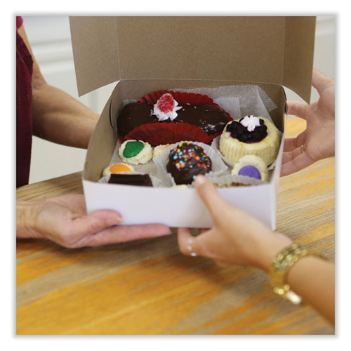 Image of SCT® 1553 Bakery Boxes, Standard, 9 X 9 X 2.5, White, Paper, 250/carton