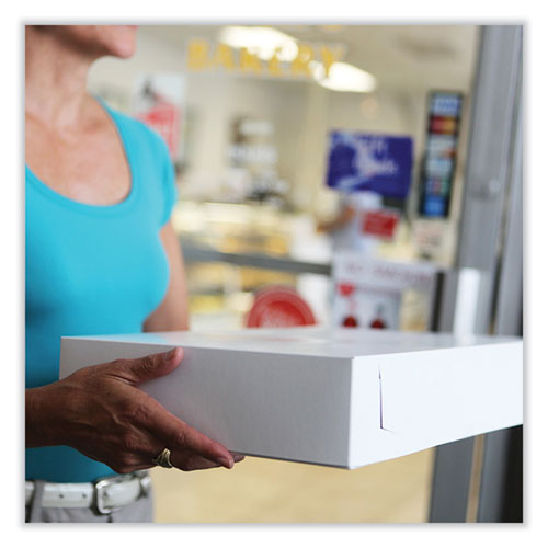 Image of SCT® 1553 Bakery Boxes, Standard, 9 X 9 X 2.5, White, Paper, 250/carton