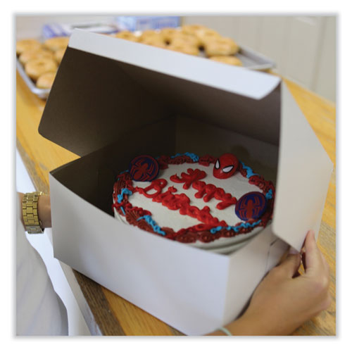 Image of SCT® 1545 Bakery Boxes, Standard, 8 X 8 X 5, White, Paper, 100/carton