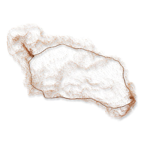 Image of AmerCareRoyal® RPH144LTLB Lightweight Latex-Free Hairnets, Nylon, 24", Light Brown, 144/Box, 20 Boxes/Carton