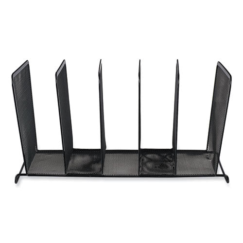 Image of Universal® UNV20001 Deluxe Mesh Stacking Sorter, 5 Sections, Letter To Legal Size Files, 14.63" X 8.13" X 7.5", Black