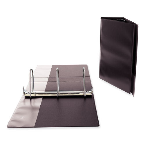 Image of Universal® Slant D-Ring View Binder, 3 Rings, 4" Capacity, 11 x 8.5, Black