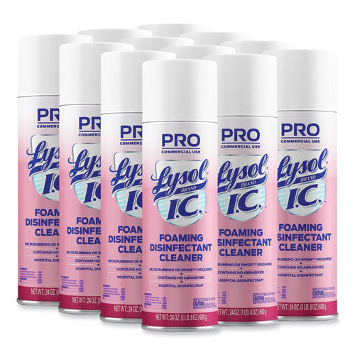 Image of LYSOL® Brand I.C. 36241-95524 Foaming Disinfectant Cleaner, 24 Oz Aerosol Spray, 12/carton
