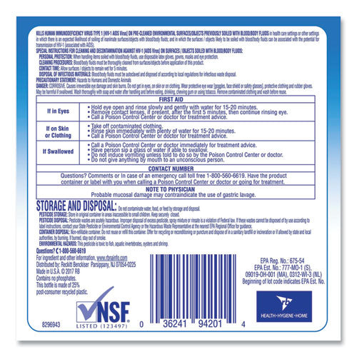 Image of Professional LYSOL® Brand 36241-94201 Disinfectant Heavy-Duty Bathroom Cleaner Concentrate, Fresh Lime, 1 gal Bottle, 4/Carton