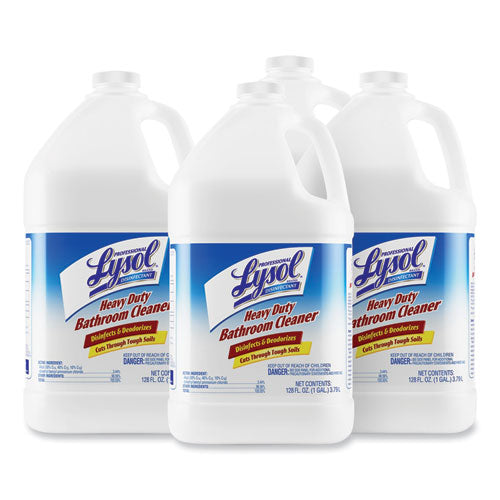 Image of Professional LYSOL® Brand 36241-94201 Disinfectant Heavy-Duty Bathroom Cleaner Concentrate, Fresh Lime, 1 gal Bottle, 4/Carton