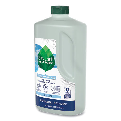 Image of Seventh Generation® 22724CT Natural Dishwashing Liquid, Free and Clear, 50 oz Bottle, 3/Carton