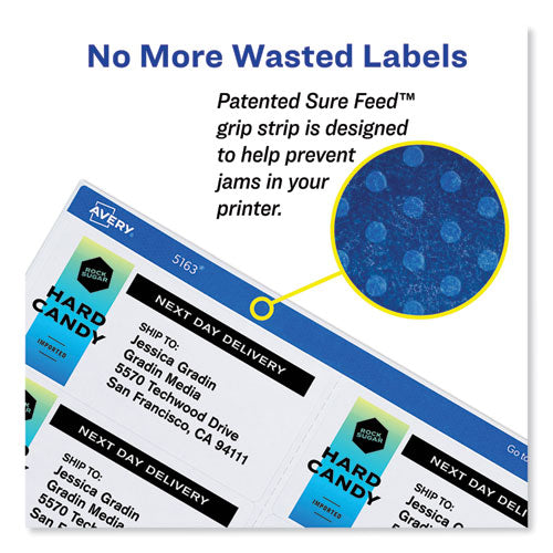 Image of Avery® 06450 Removable Multi-Use Labels, Inkjet/Laser Printers, 1" dia, White, 63/Sheet, 15 Sheets/Pack