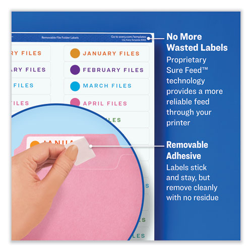Image of Avery® 06464 Removable Multi-Use Labels, Inkjet/laser Printers, 3.33 X 4, White, 6/sheet, 25 Sheets/pack