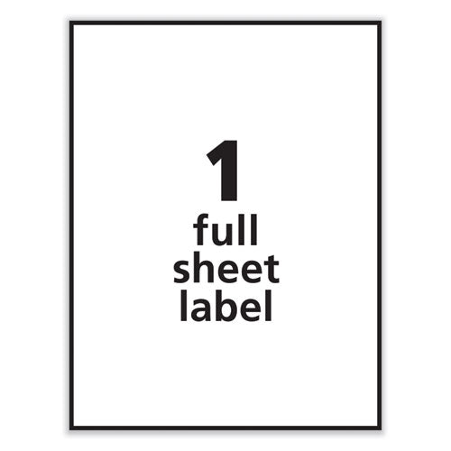 Image of Avery® 06465 Removable Multi-Use Labels, Inkjet/laser Printers, 8.5 X 11, White, 25/pack