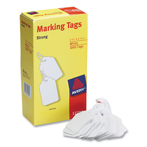 Image of Avery® 12201 Medium-Weight White Marking Tags, 2.75 x 1.69, 1,000/Box