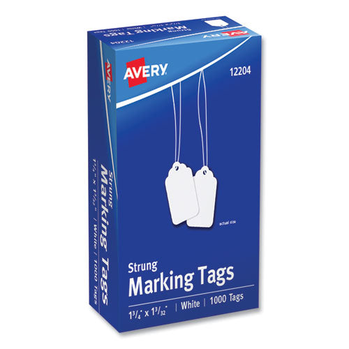 Image of Avery® 12204 Medium-Weight White Marking Tags, 1.75 x 1.09, 1,000/Box