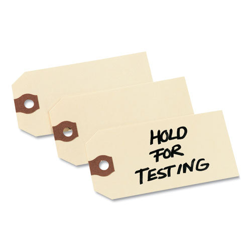Image of Avery® AVE12301 Unstrung Shipping Tags, 11.5 pt Stock, 2.75 x 1.38, Manila, 1,000/Box