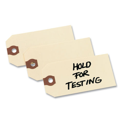 Image of Avery® 12303 Unstrung Shipping Tags, 11.5 pt Stock 3.75 x 1.88, Manila, 1,000/Box