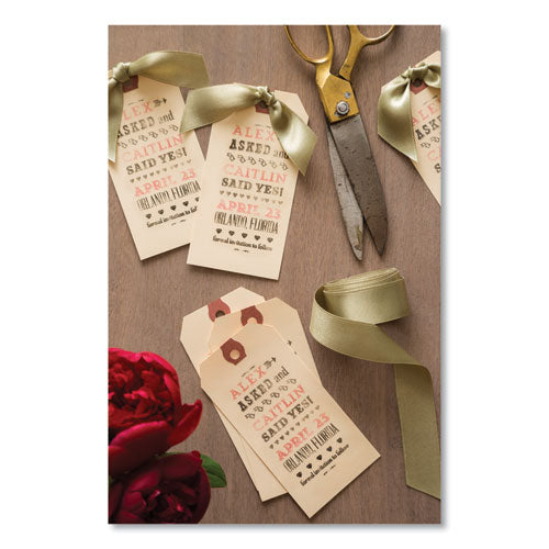 Image of Avery® 12303 Unstrung Shipping Tags, 11.5 pt Stock 3.75 x 1.88, Manila, 1,000/Box