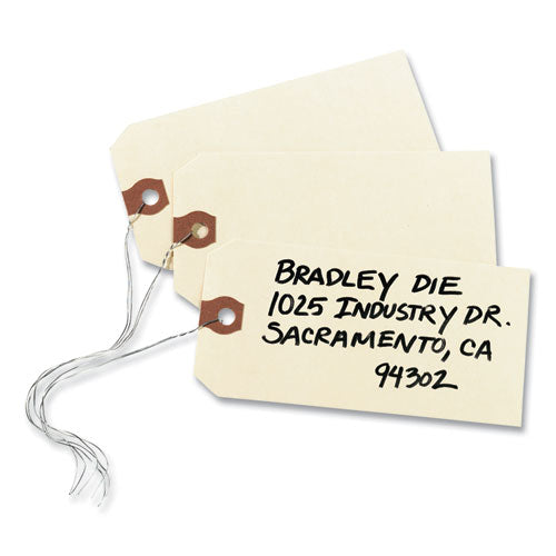 Image of Avery® 12303 Unstrung Shipping Tags, 11.5 pt Stock 3.75 x 1.88, Manila, 1,000/Box