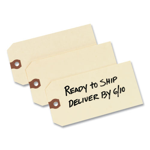 Image of Avery® 12308 Unstrung Shipping Tags, 11.5 pt Stock, 6.25 x 3.13, Manila, 1,000/Box