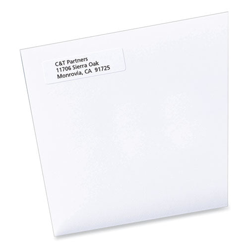 Image of PRES-a-plyÂ® Labels, Inkjet/laser Printers, 0.5 X 1.75, White, 80/sheet, 100 Sheets/pack