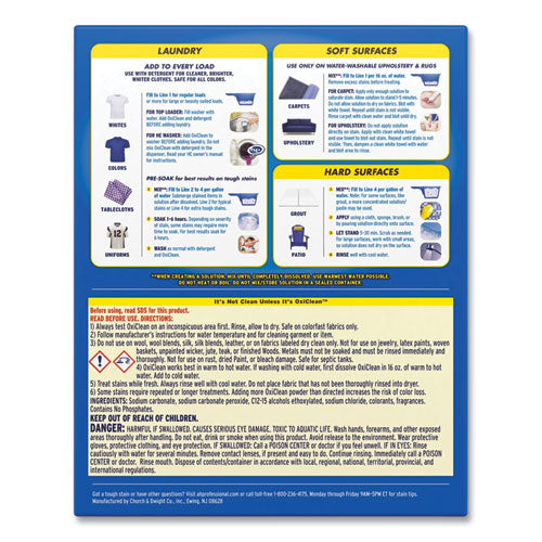 Image of OxiClean 57037-00069 Versatile Stain Remover, Regular Scent, 7.22 Lb Box, 4/carton