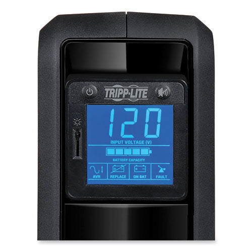 Image of Tripp Lite by Eaton OmniSmart LCD Line-Interactive UPS Tower, 8 Outlets, 650 VA, 480 J